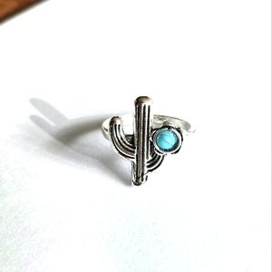 UNIQUE TURQUOISE CACTUS NEW SIZE 6 RING